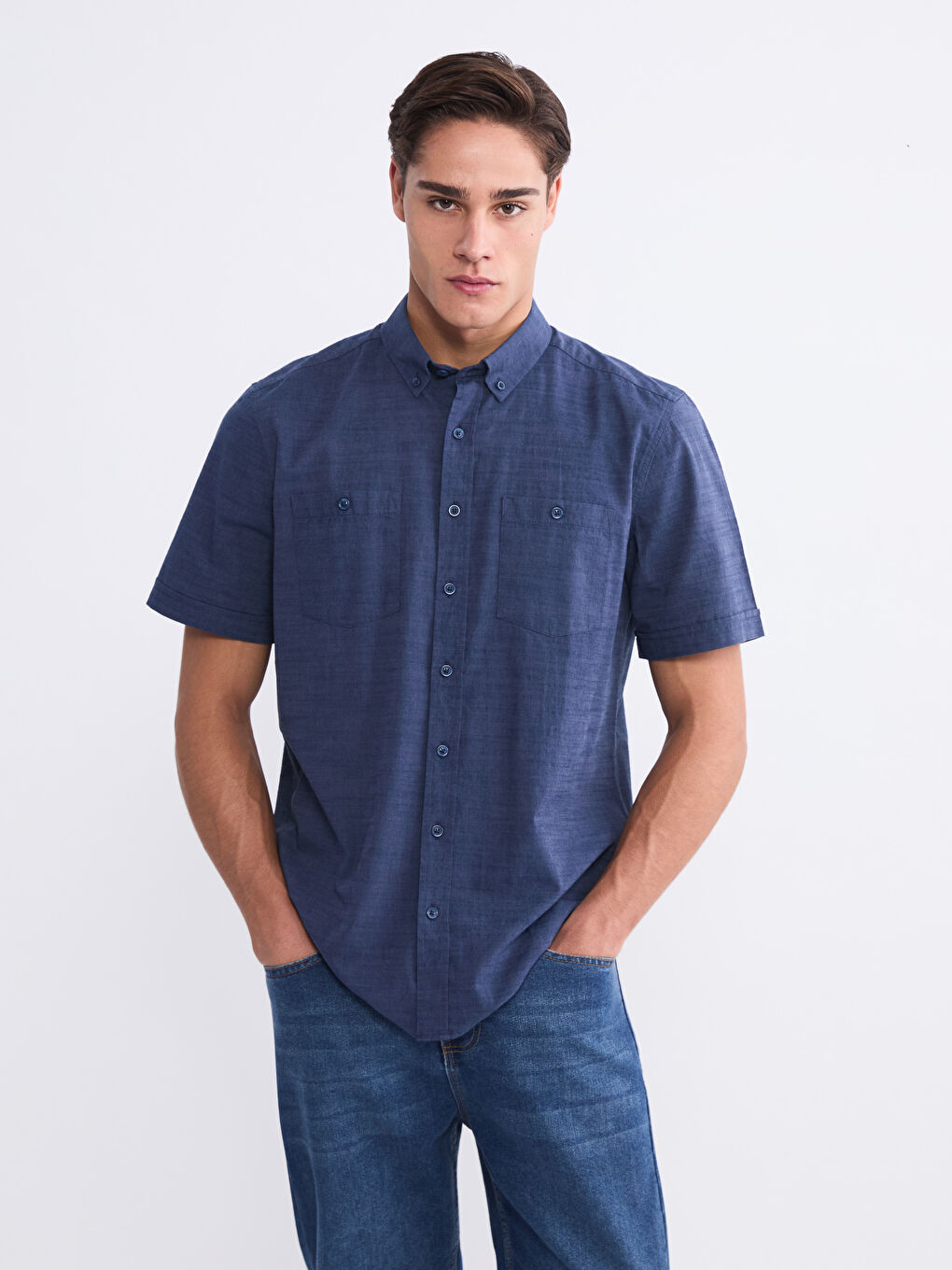 Regular Fit Short Sleeve Men's Shirt