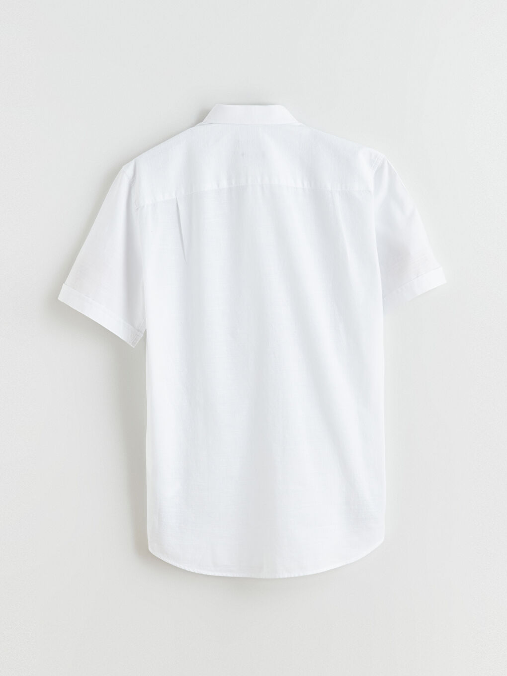 Beyaz Regular Fit Kısa Kollu Erkek Gömlek-5