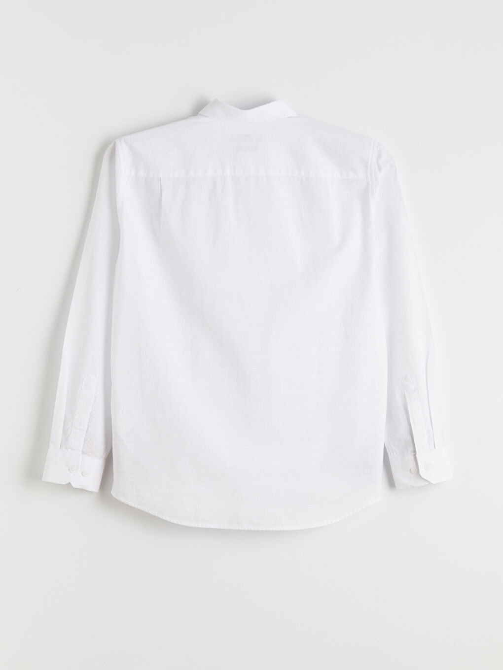 Beyaz Regular Fit Uzun Kollu Erkek Gömlek-5
