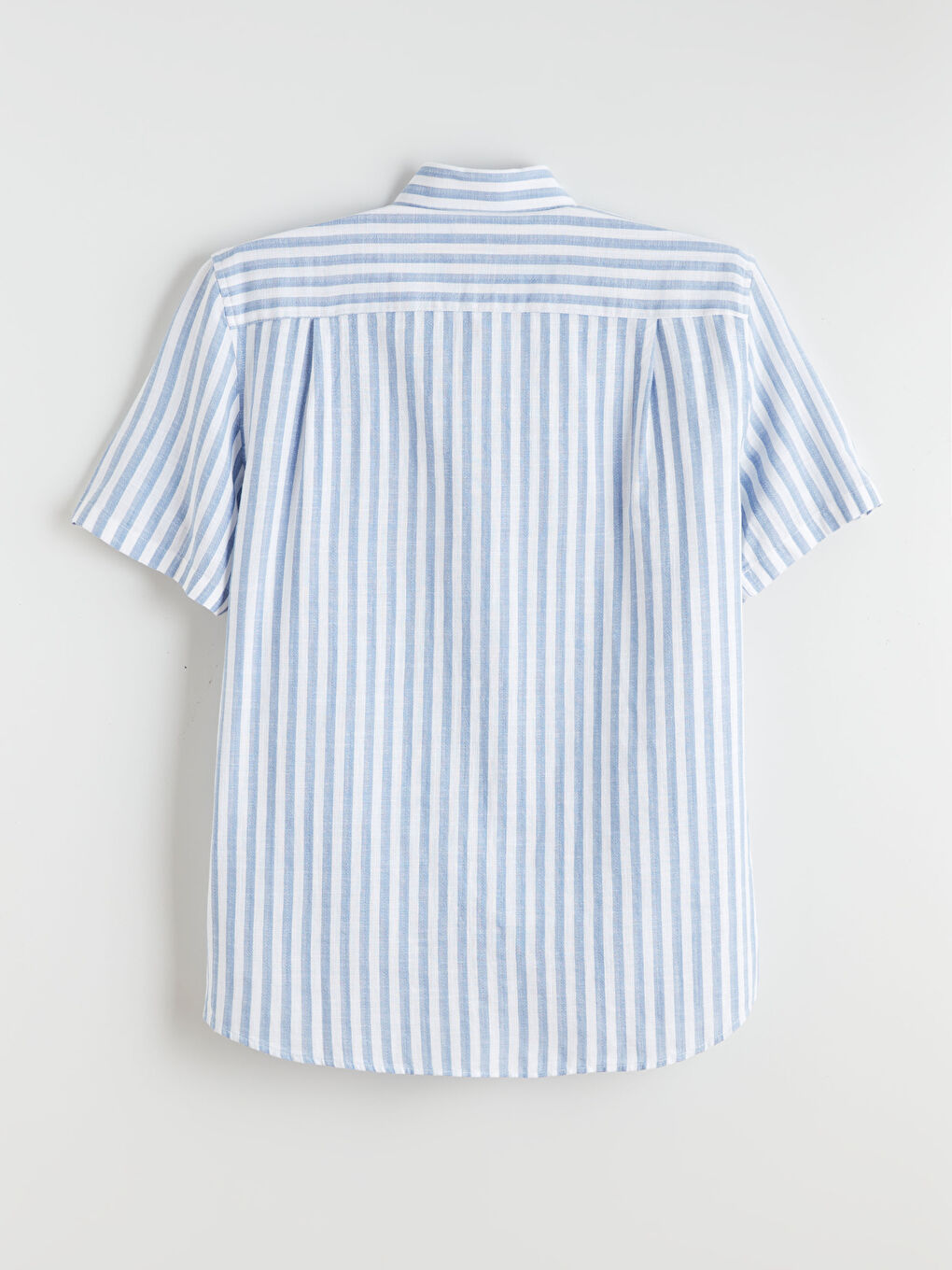 Mavi Regular Fit Kısa Kollu Çizgili Erkek Gömlek-5