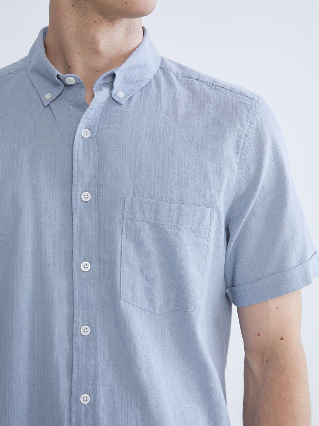 Mavi Regular Fit Kısa Kollu Erkek Gömlek-2