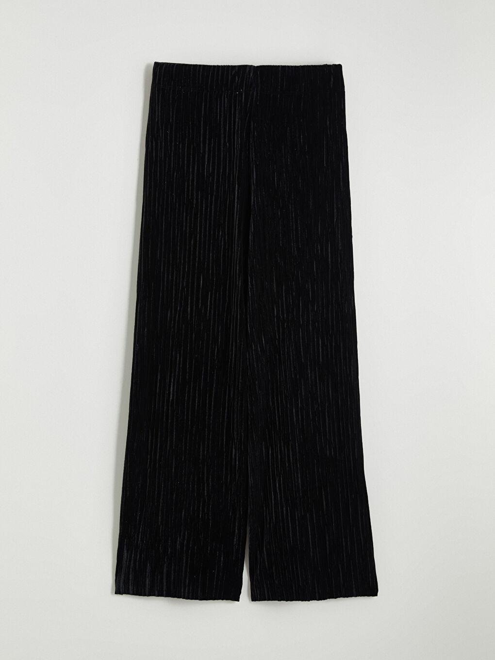 Siyah Beli Lastikli Dokulu Kadın Pantolon-4