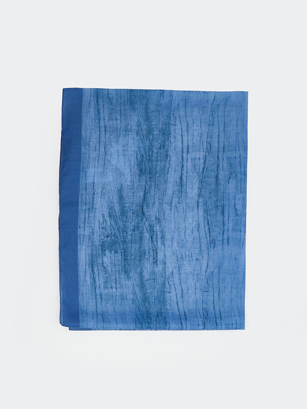 Mavi Desenli Kadın Şal-1