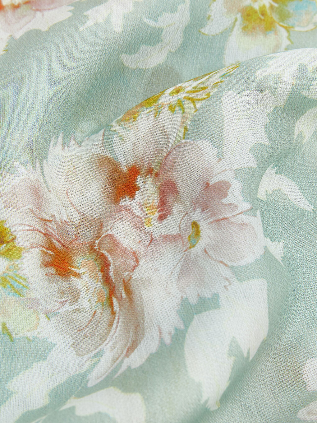 Yeşil Desenli Kadın Şal-2