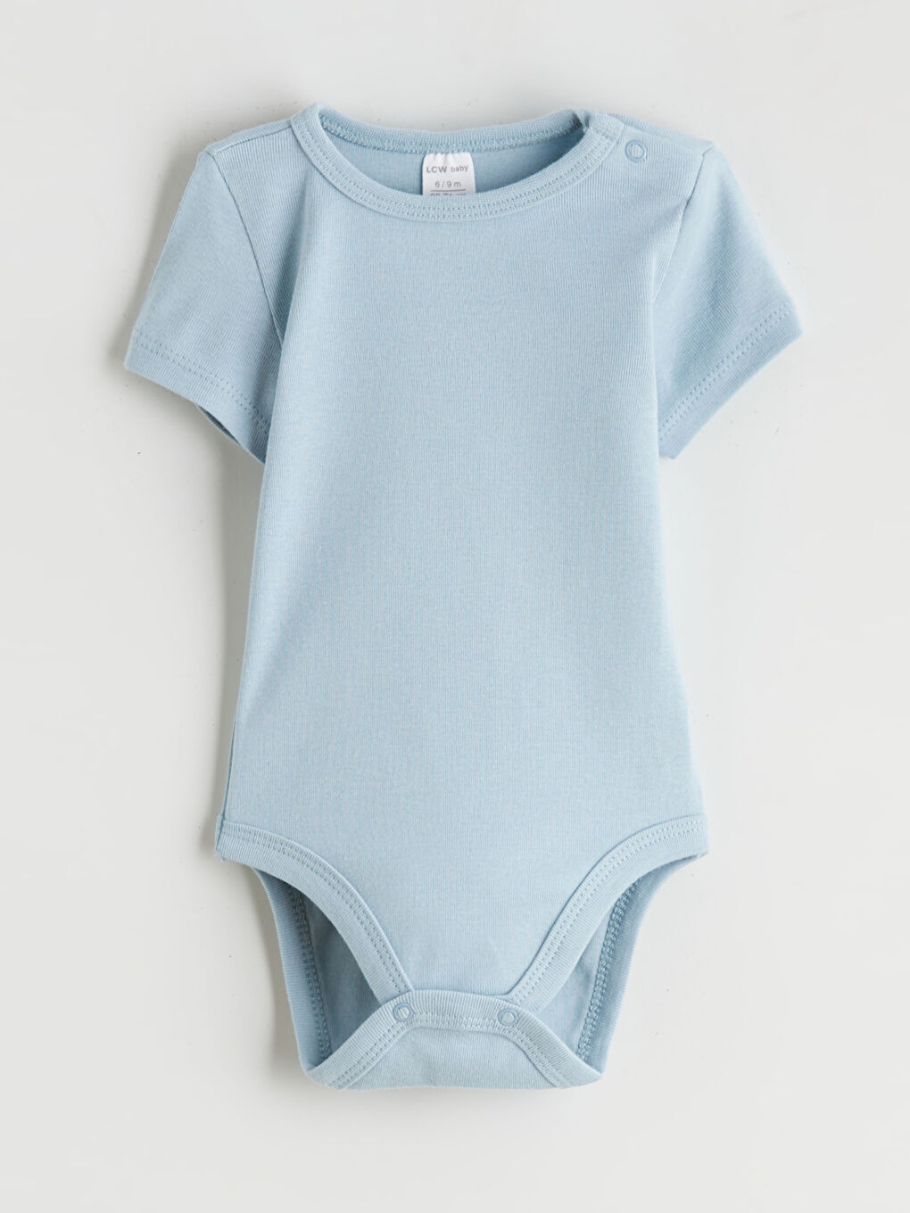 Ekru Kısa Kollu Erkek Bebek Çıtçıtlı Body 2'li-1