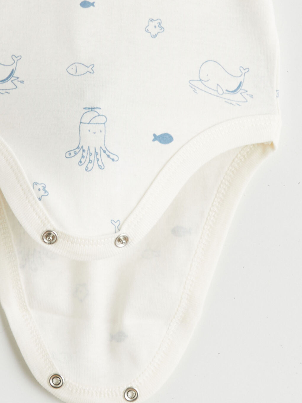 Ekru Kısa Kollu Erkek Bebek Çıtçıtlı Body 2'li-6