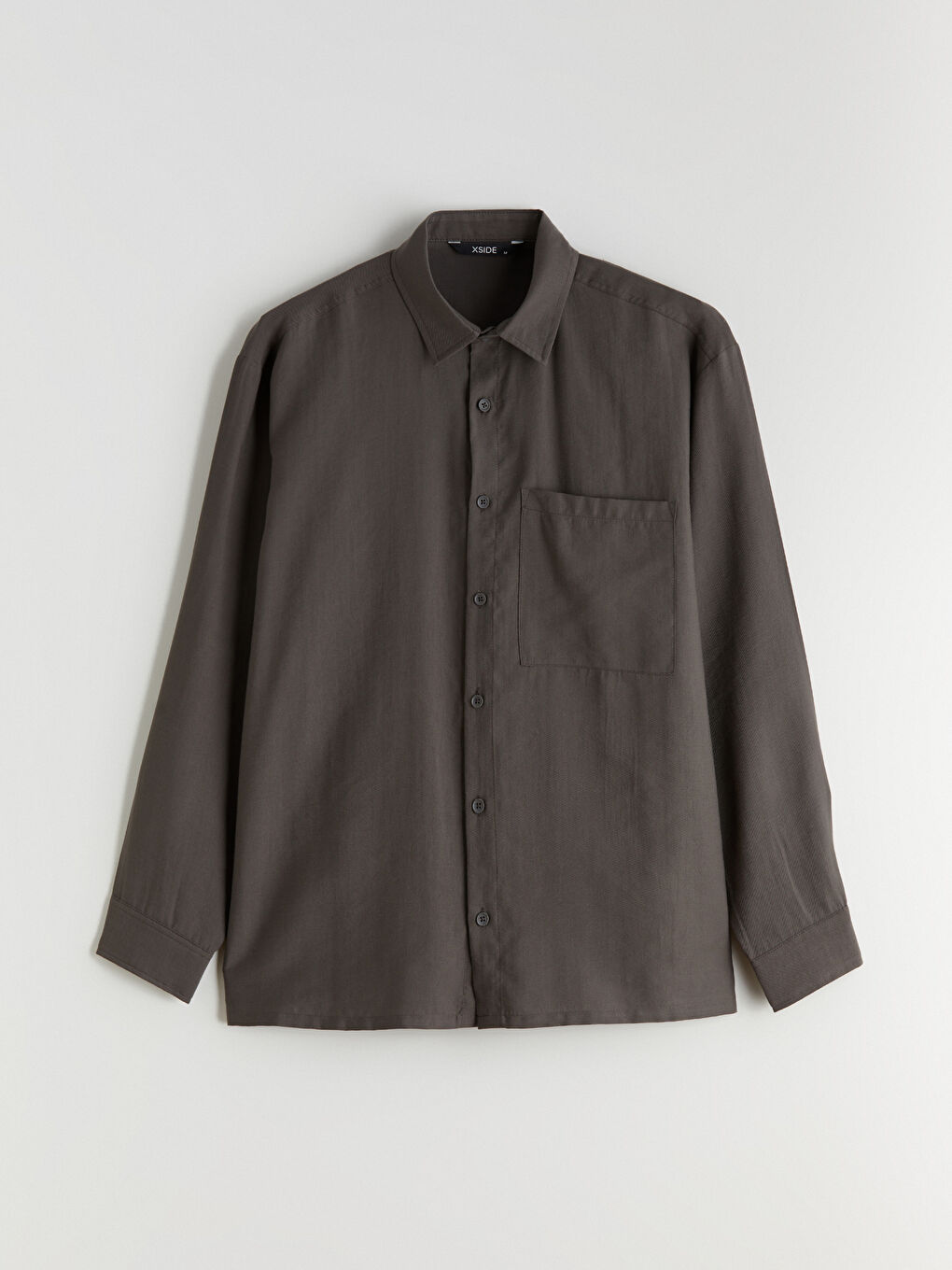 Antrasit Regular Fit Uzun Kollu Erkek Gömlek-4