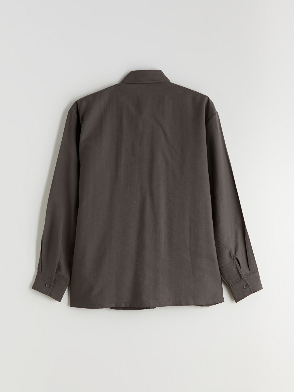 Antrasit Regular Fit Uzun Kollu Erkek Gömlek-5