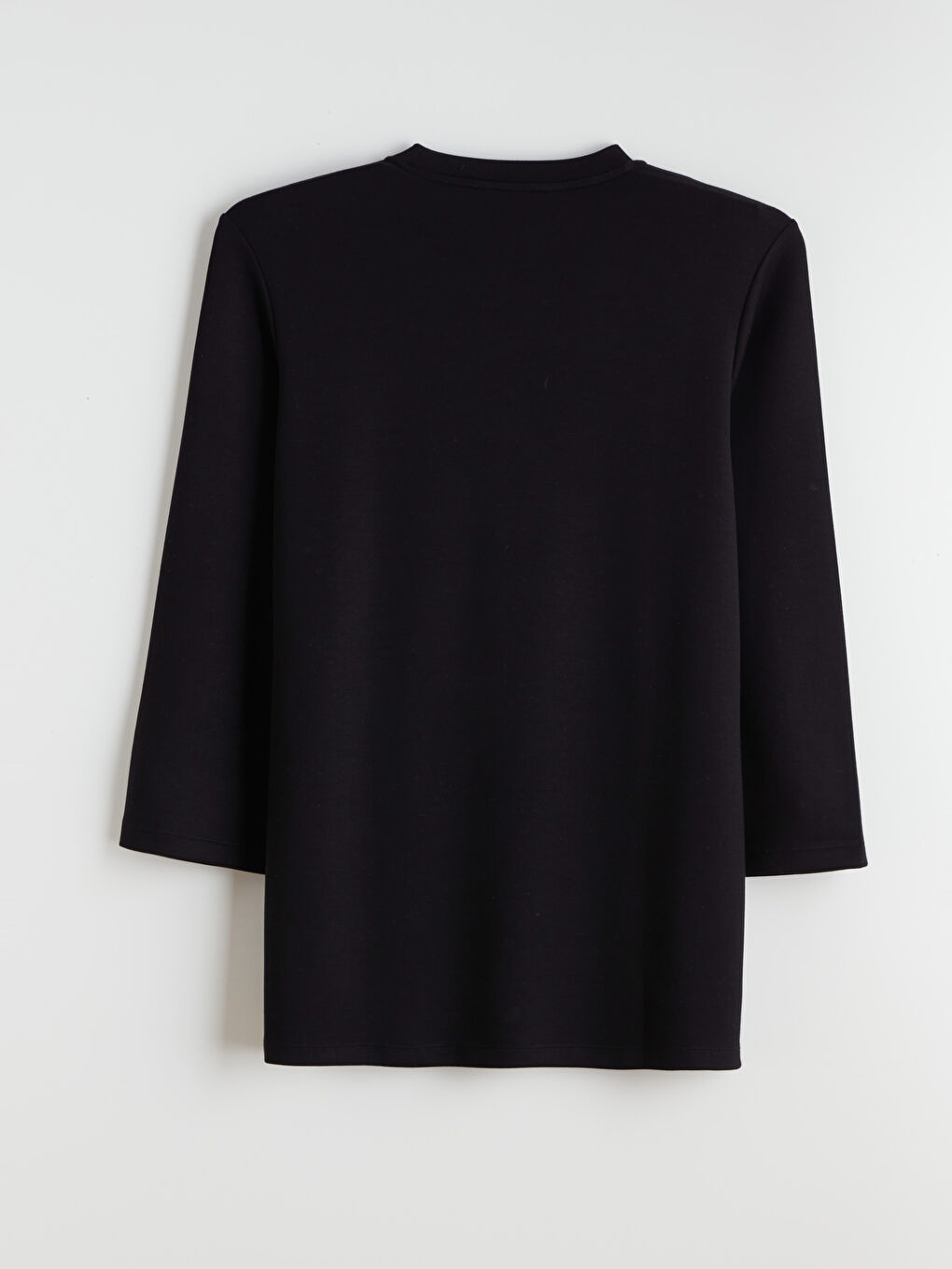 Siyah Bisiklet Yaka Oversize Kadın Sweatshirt Tunik-5