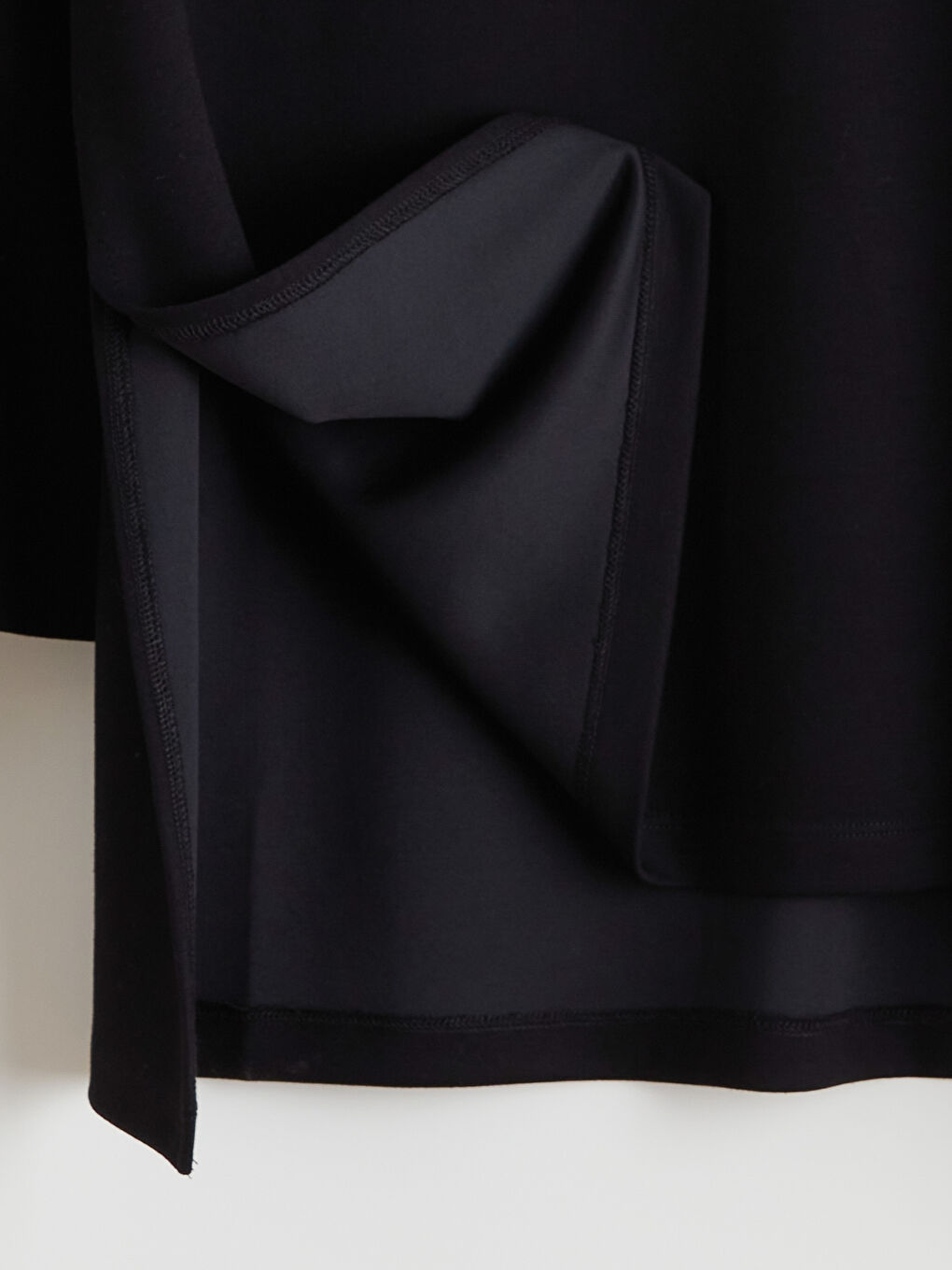 Siyah Bisiklet Yaka Oversize Kadın Sweatshirt Tunik-6