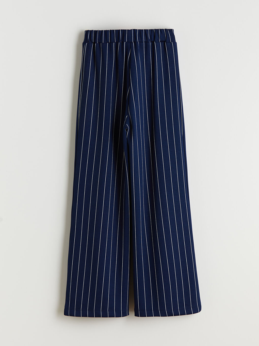 Lacivert Beli Lastikli Pileli Kız Çocuk Pantolon-1