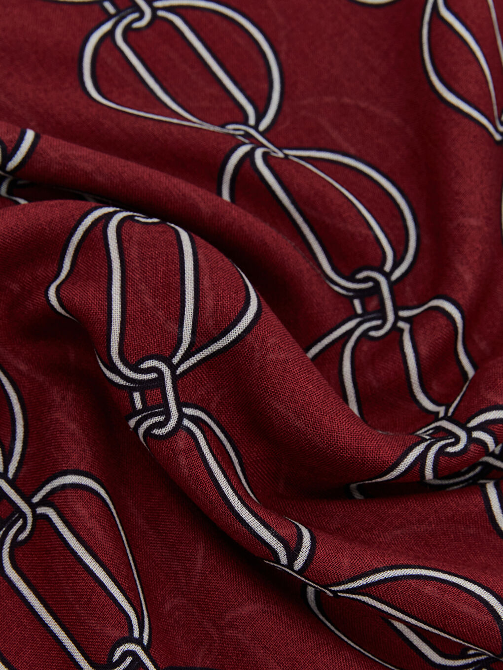 Bordo Desenli Kadın Şal-2