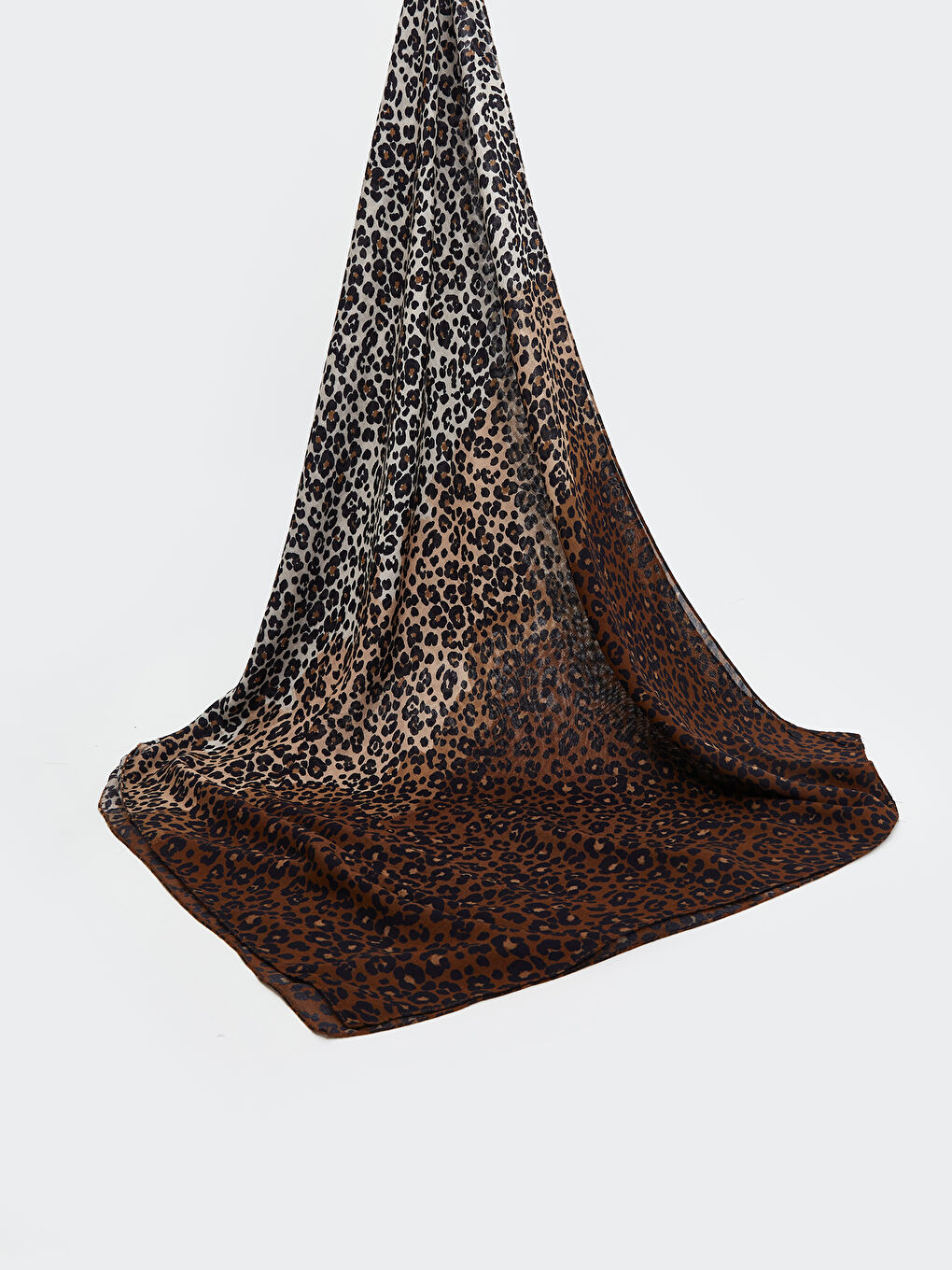 Kahverengi Desenli Kadın Şal