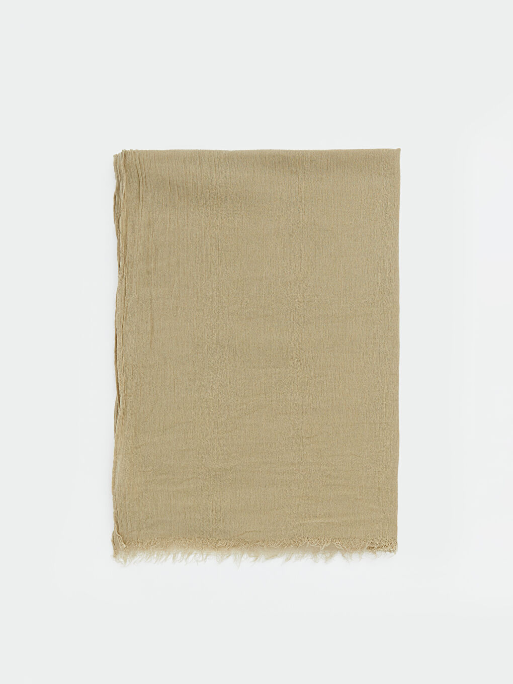 Bej Dokulu Kadın Şal-1