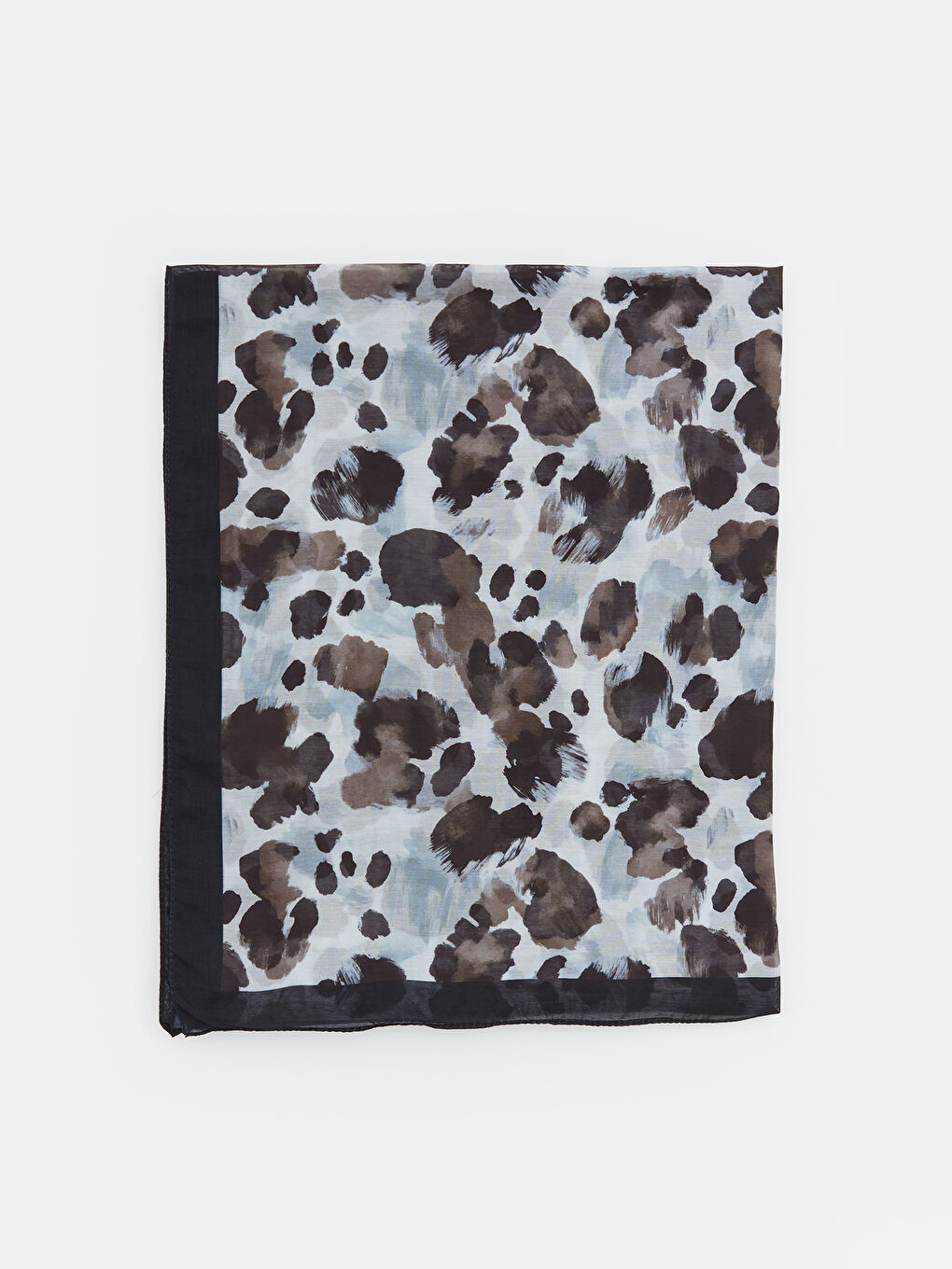 Kahverengi Desenli Kadın Şal-1