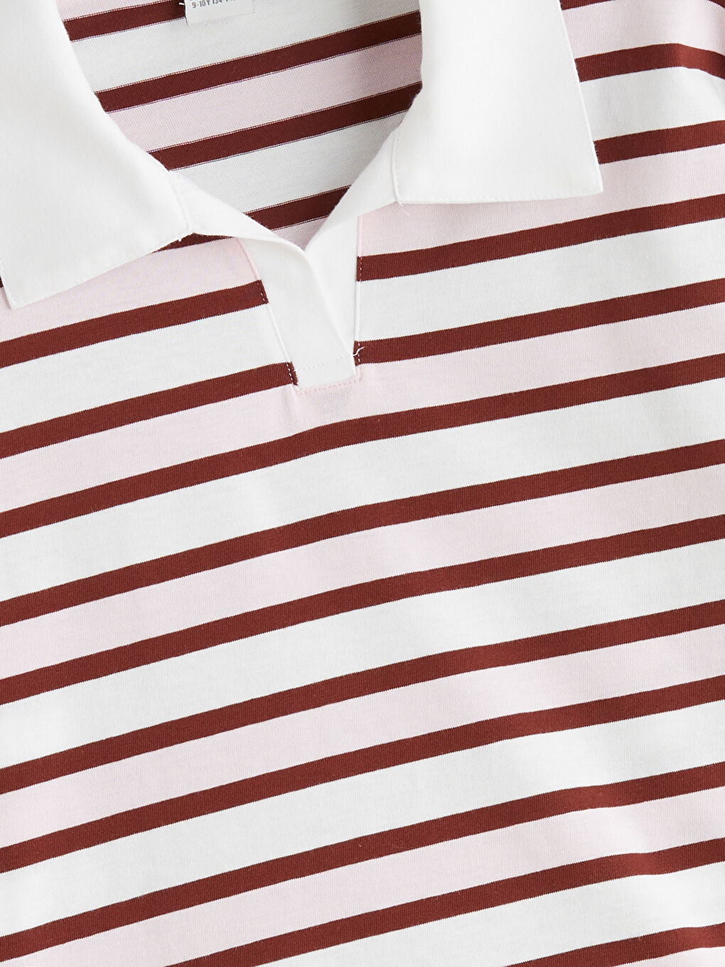 Polo Collar Striped Girls' T-Shirt-1