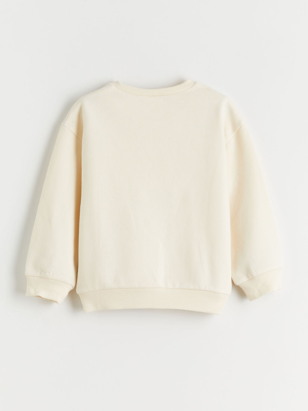 Crew Neck Stitch Printed Girls' Thick Sweatshirt-1