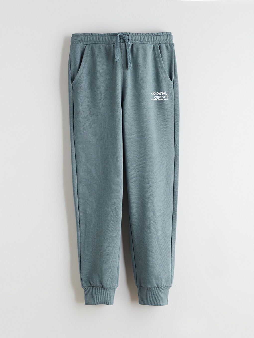 Yeşil Beli Lastikli Erkek Çocuk Jogger Eşofman Altı