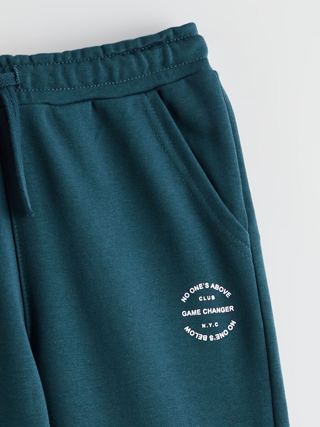 Petrol Beli Lastikli Erkek Çocuk Jogger Eşofman Altı-1