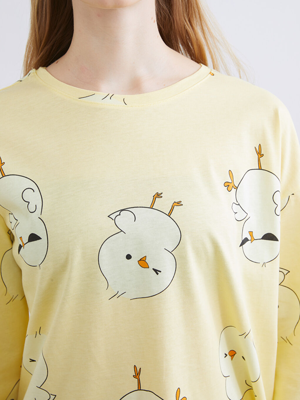 Crew Neck Printed Women's Pyjama Set-2