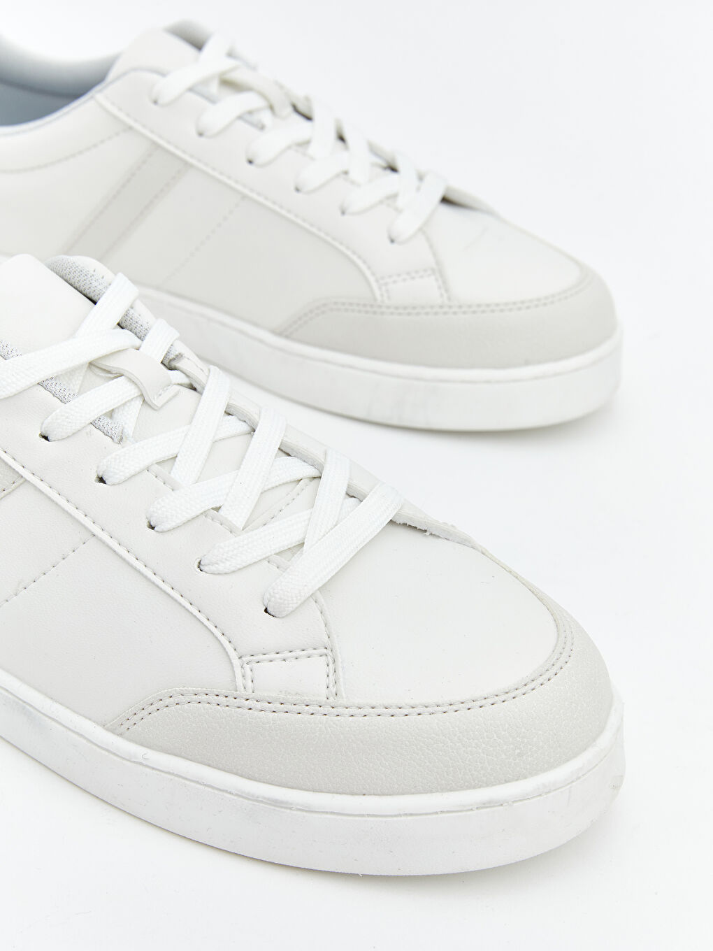 Beyaz Bağcıklı Erkek Spor Ayakkabı-2