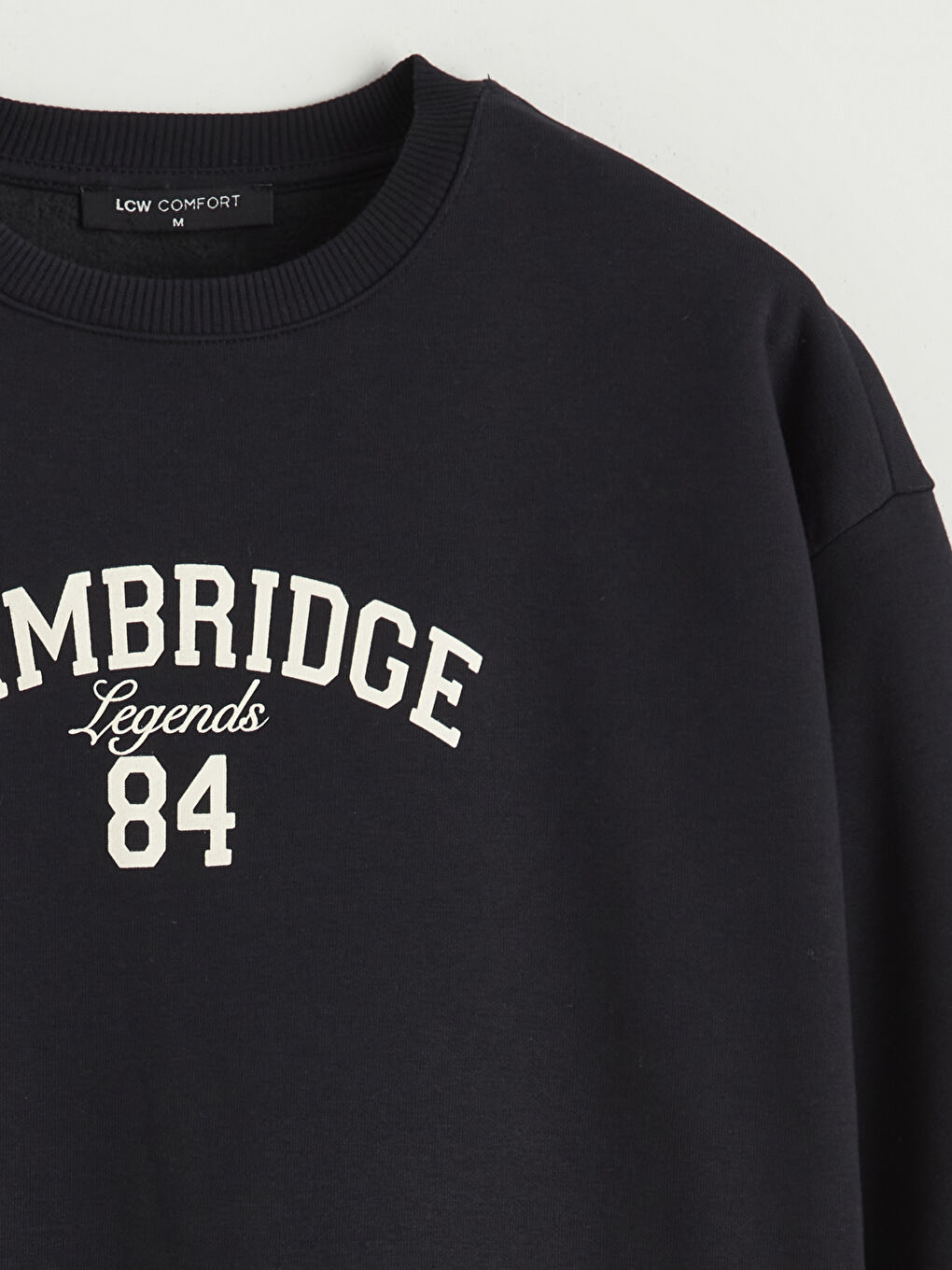 Siyah Cambridge Baskılı Oversize Kadın Sweatshirt-5
