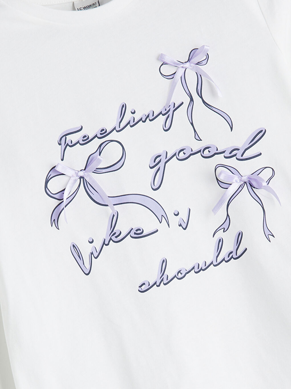 Crew Neck Girls' T-Shirt-1