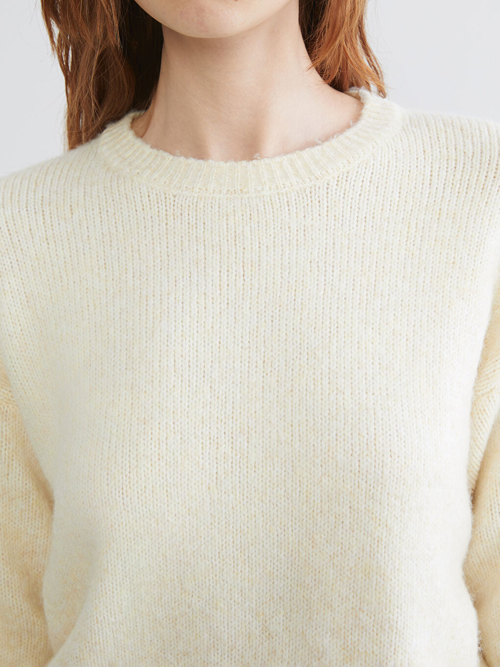 Crew Neck Oversize Women's Knitwear Sweater-2