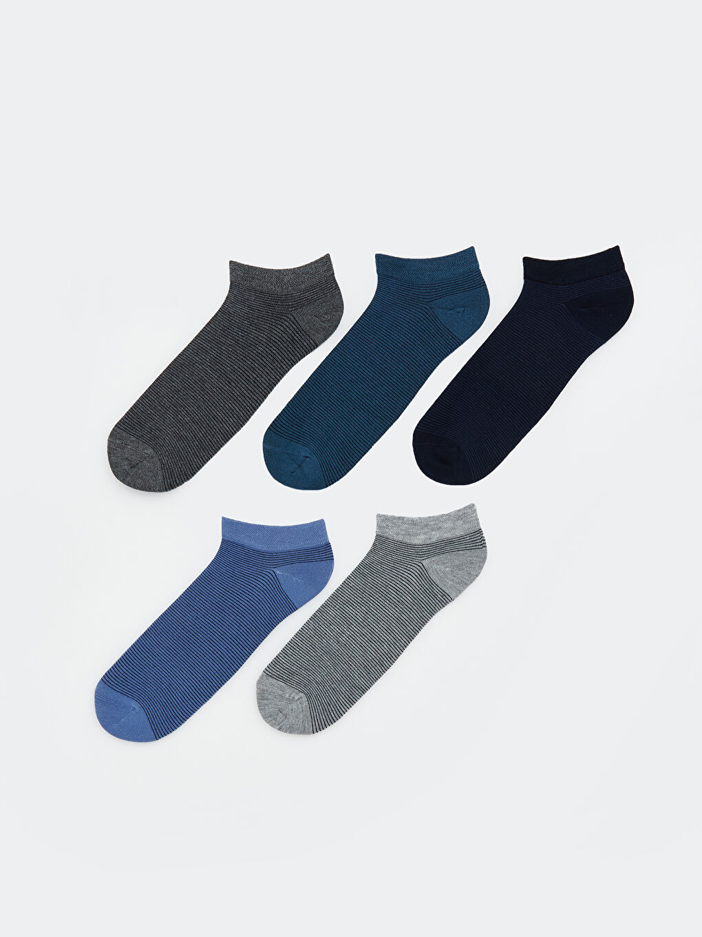 Karışık Çizgili Erkek Patik Çorap 5'li