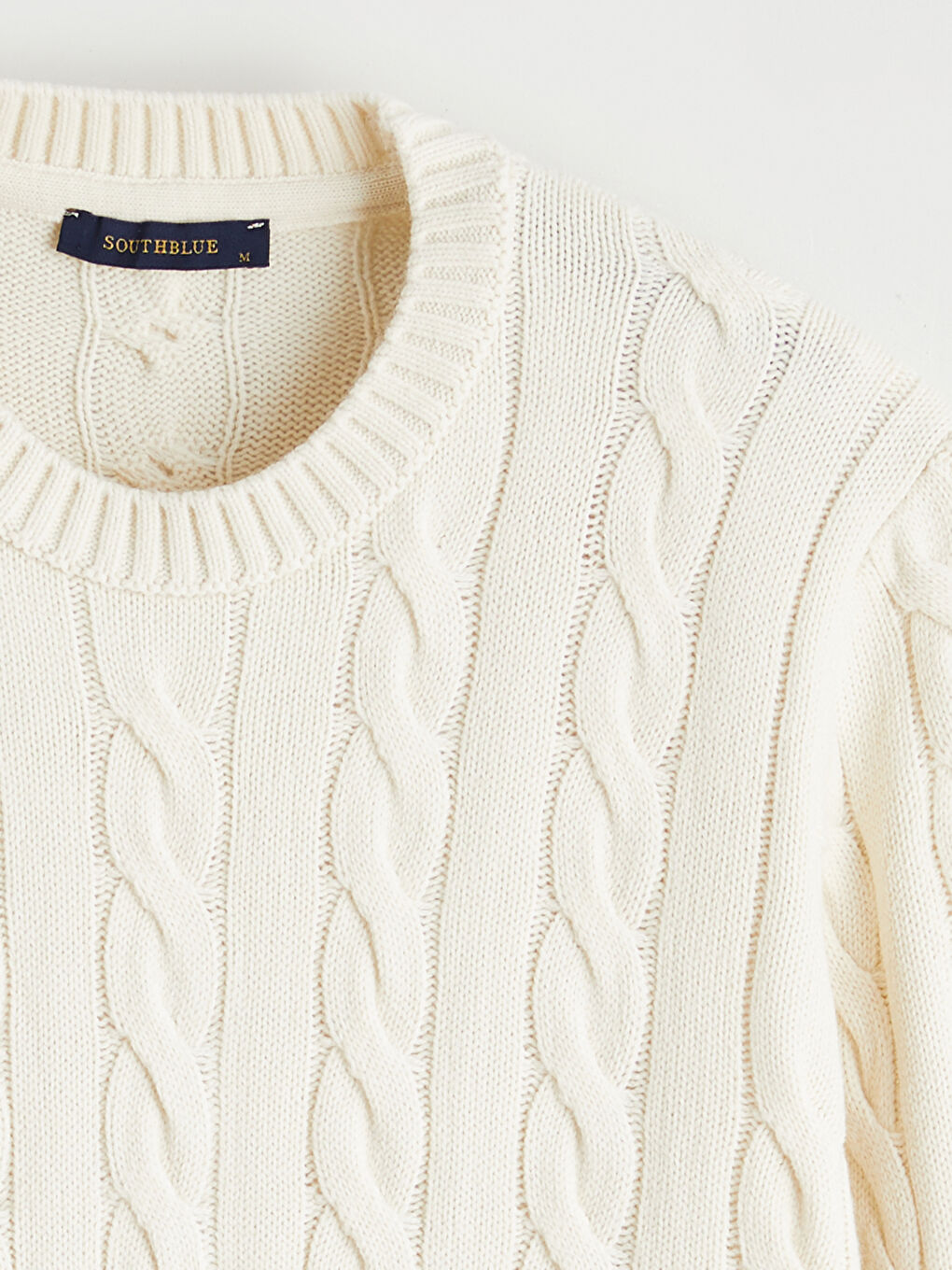 Crew Neck Long Sleeve Men's Tricot Sweater-5