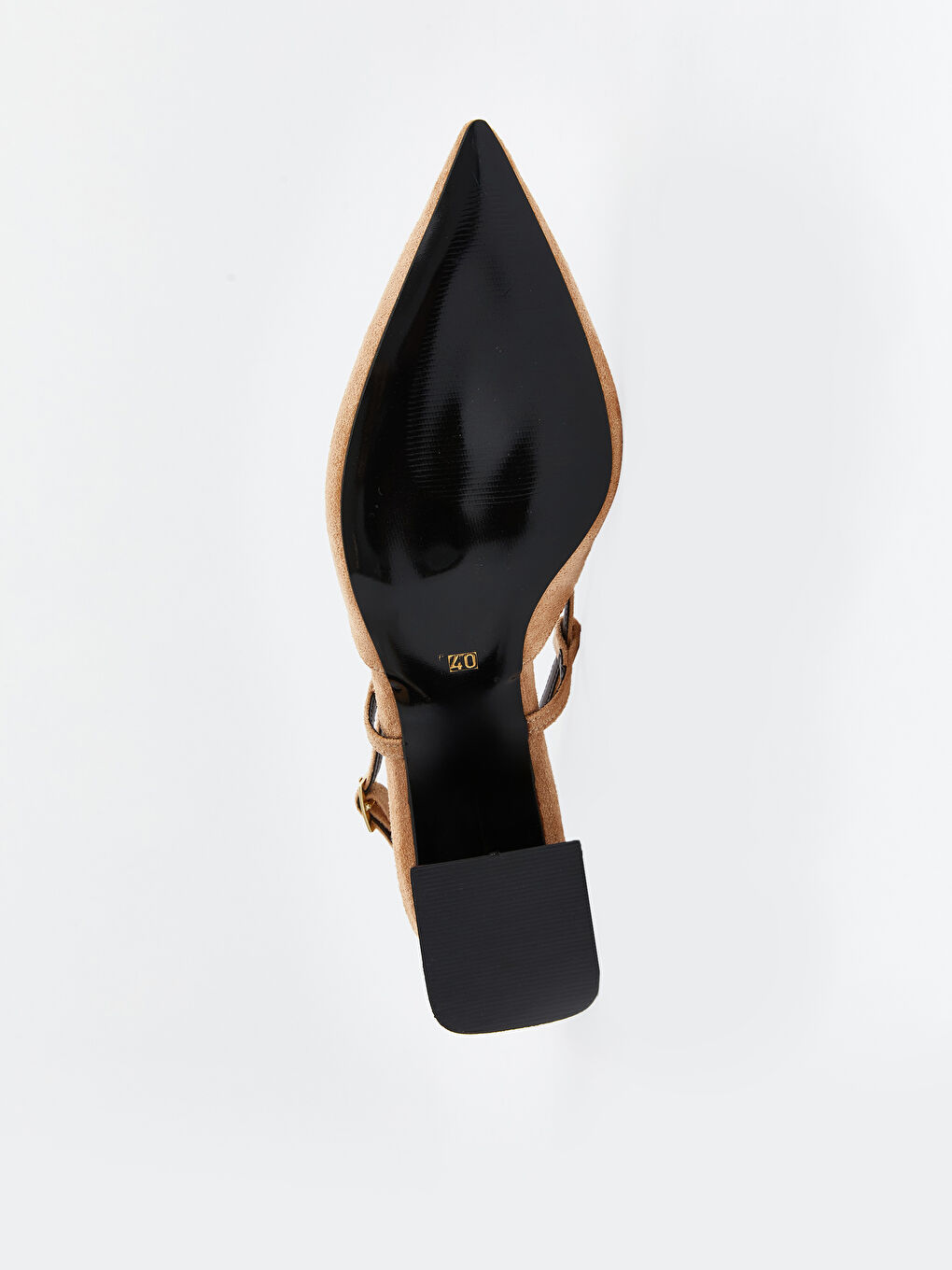 Bej Sivri Burun Kadın Topuklu Ayakkabı-3