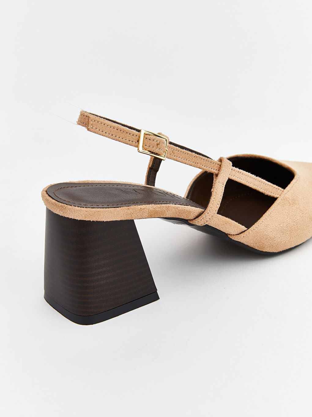 Bej Sivri Burun Kadın Topuklu Ayakkabı-4