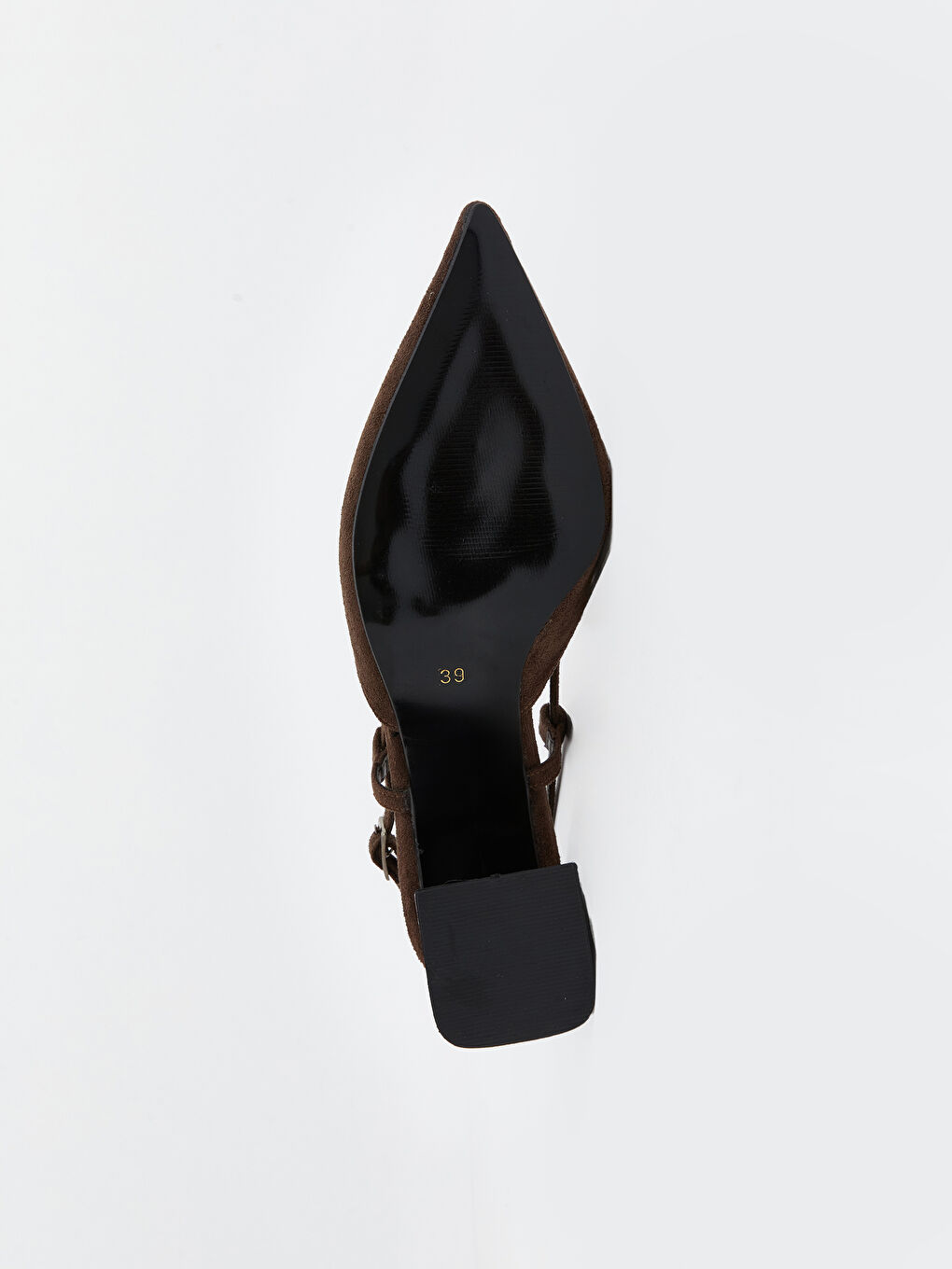 Kahverengi Sivri Burun Kadın Topuklu Ayakkabı-3