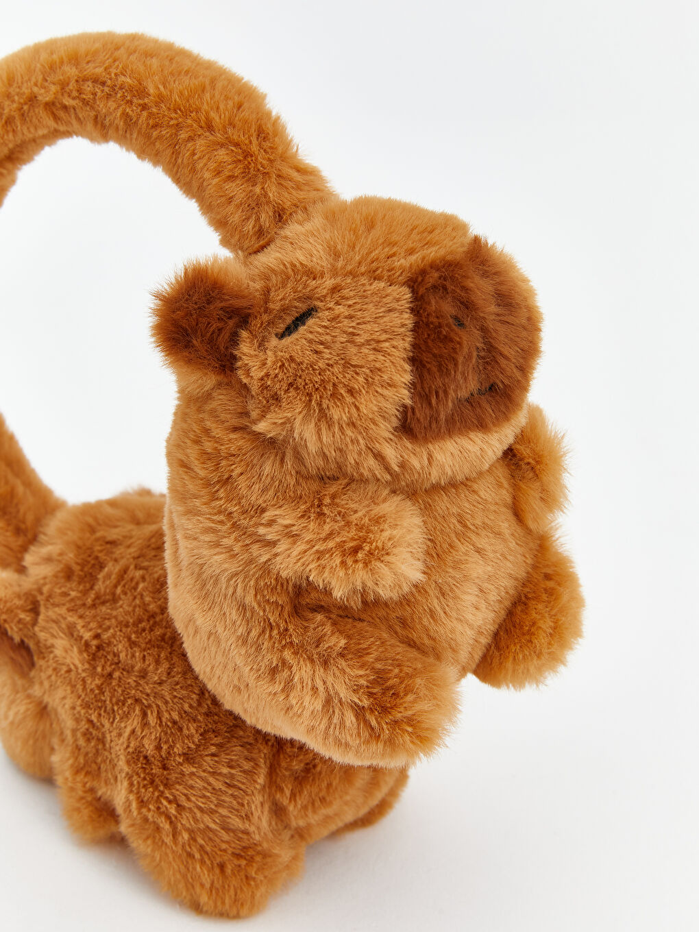 Kahverengi Hayvan Figürlü Pelüş Erkek Çocuk Kulaklık-2