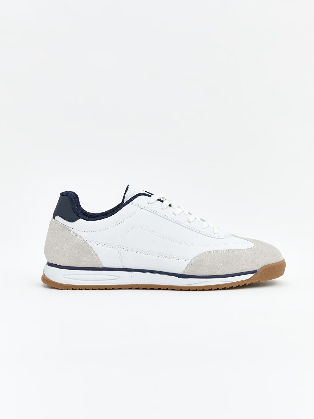 Beyaz Bağcıklı Erkek Spor Ayakkabı-1