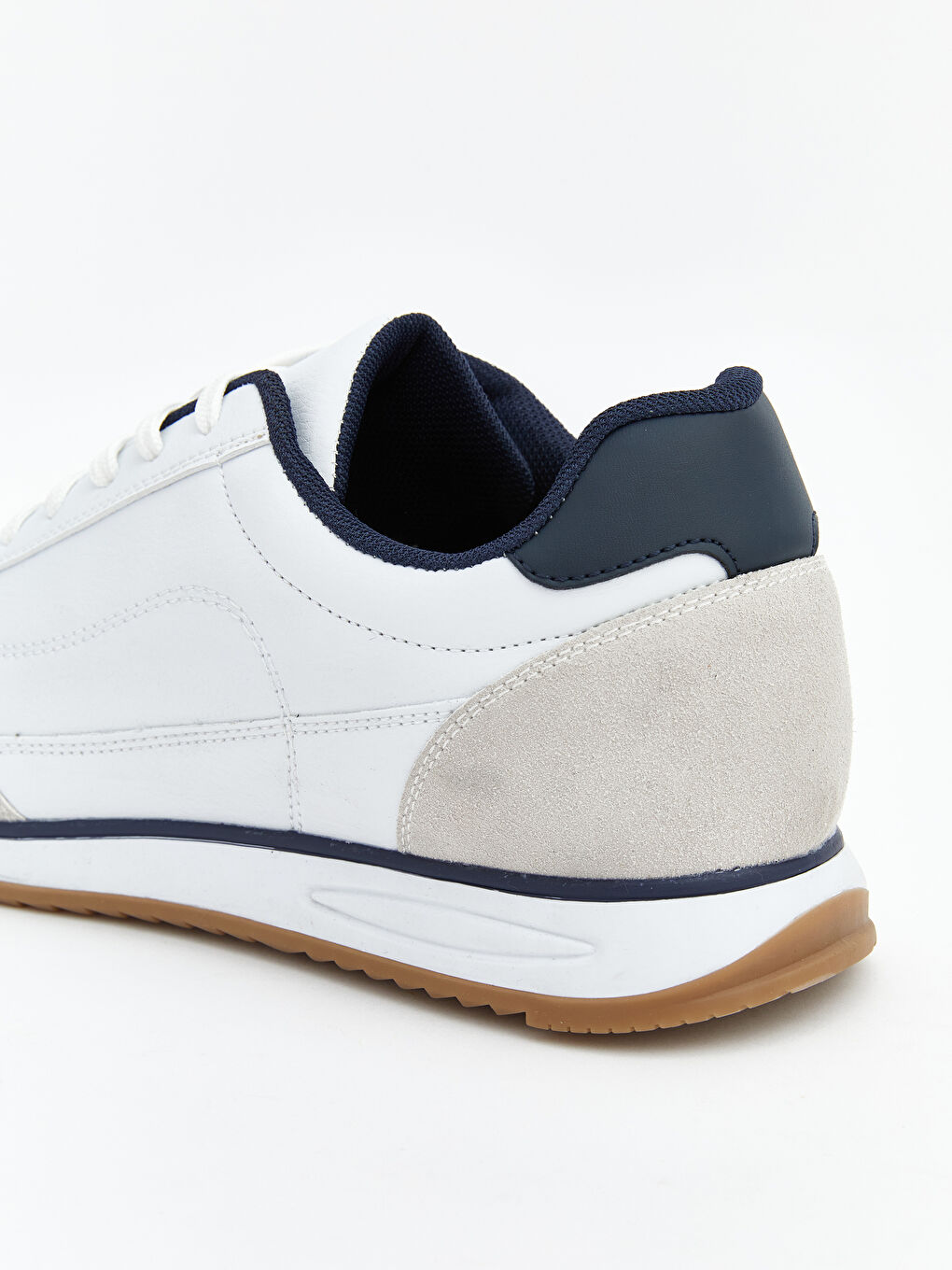 Beyaz Bağcıklı Erkek Spor Ayakkabı-4