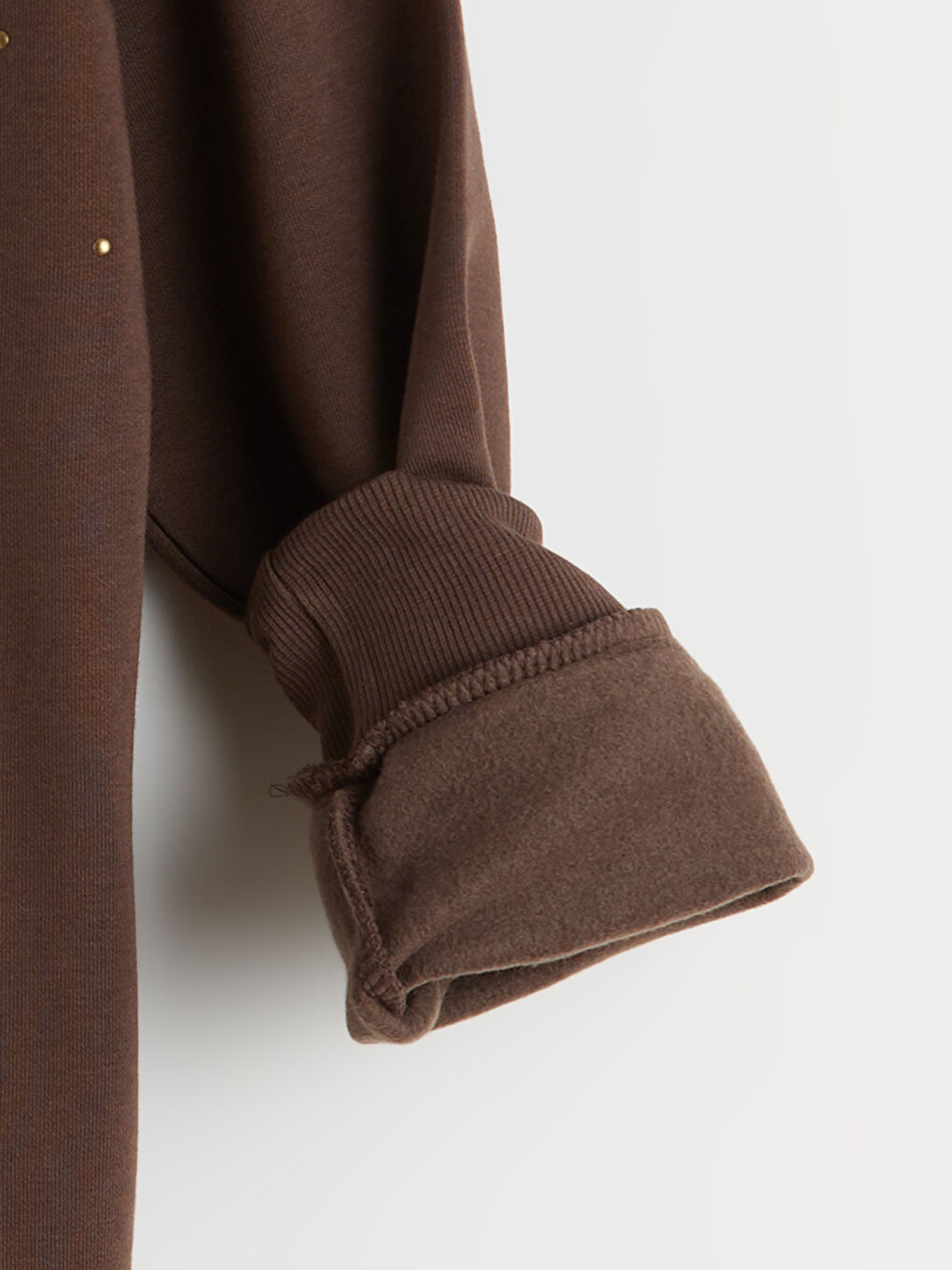 Crew Neck Shiny Stone Printed Oversize Women's Thick Sweatshirt-5