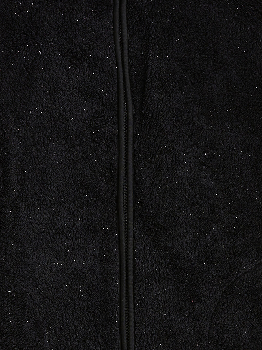 Siyah Dik Yaka Kadın Polar Yelek-5