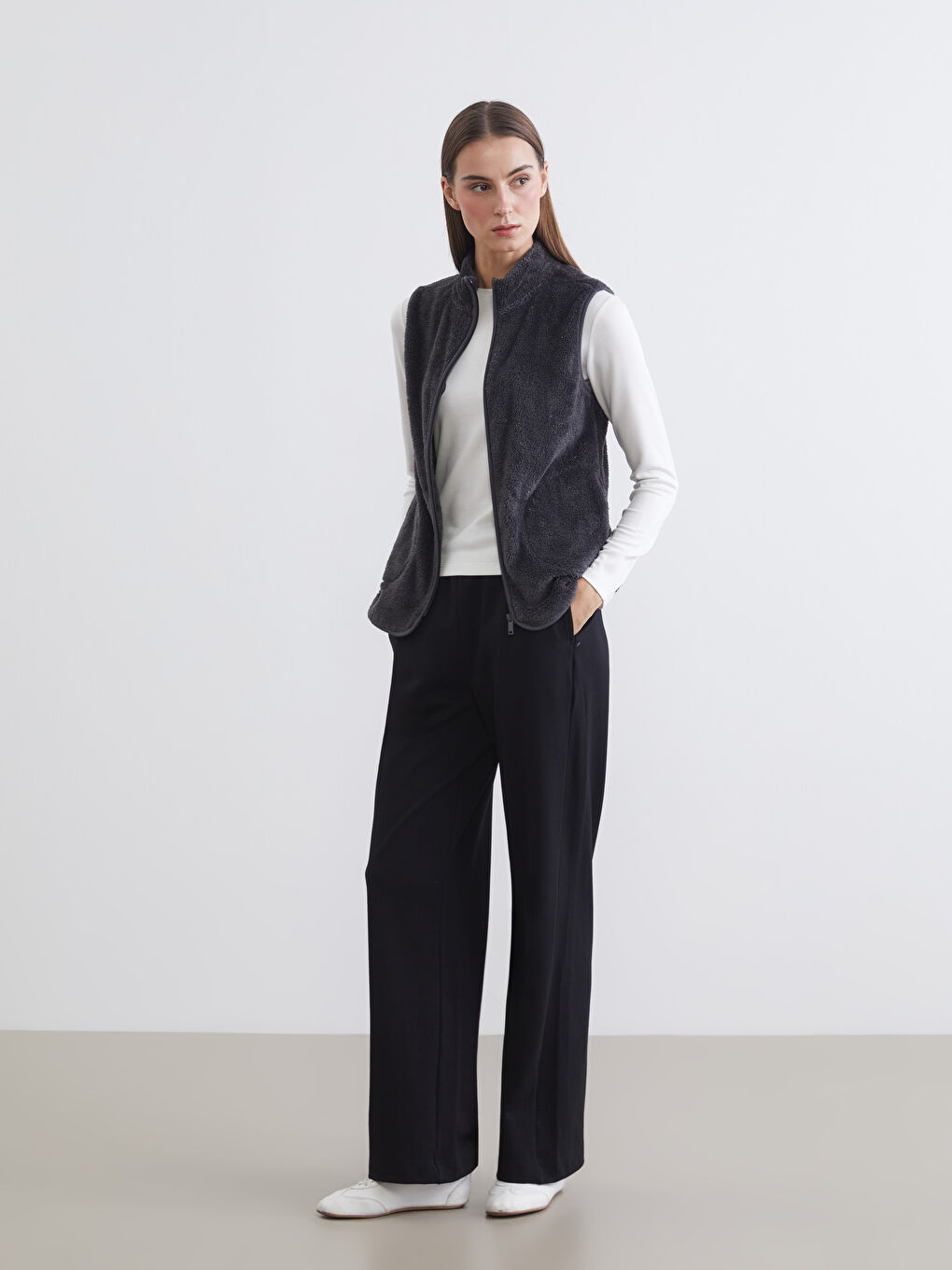 Funnel Neck Women's Polar Waistcoat-1