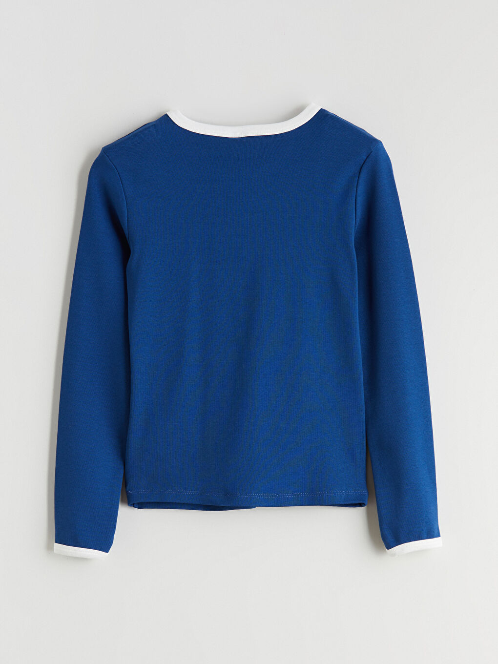 Lacivert Bisiklet Yaka Kız Çocuk Tişört-3