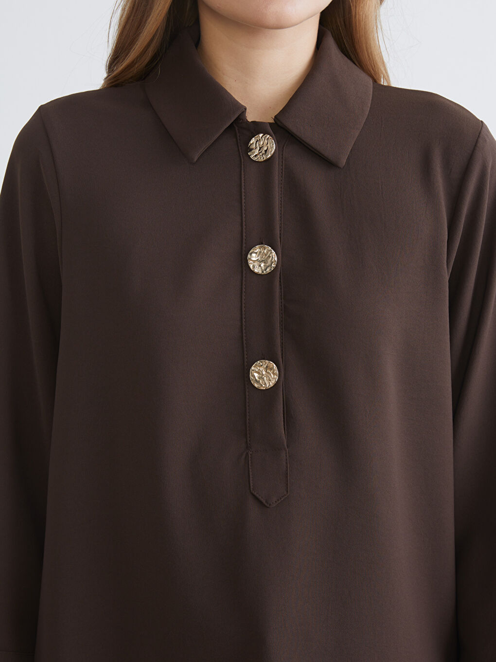 Collared Neck Oversize Women's Tunic-2