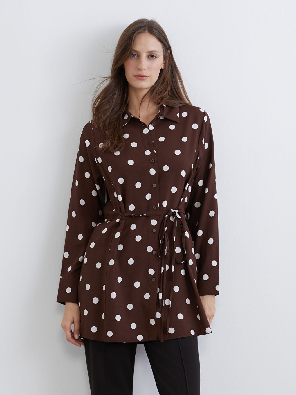 Polka Dot Women's Shirt Tunic