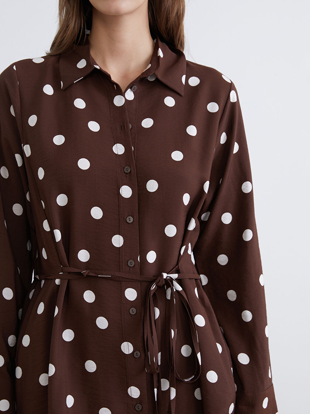 Polka Dot Women's Shirt Tunic-2