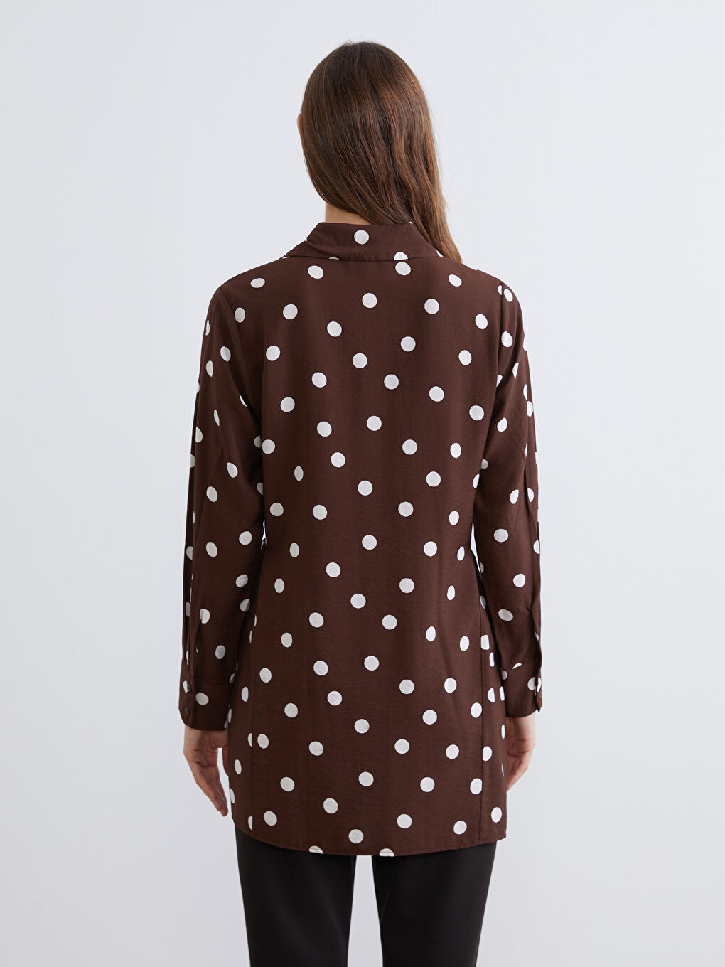 Polka Dot Women's Shirt Tunic-3