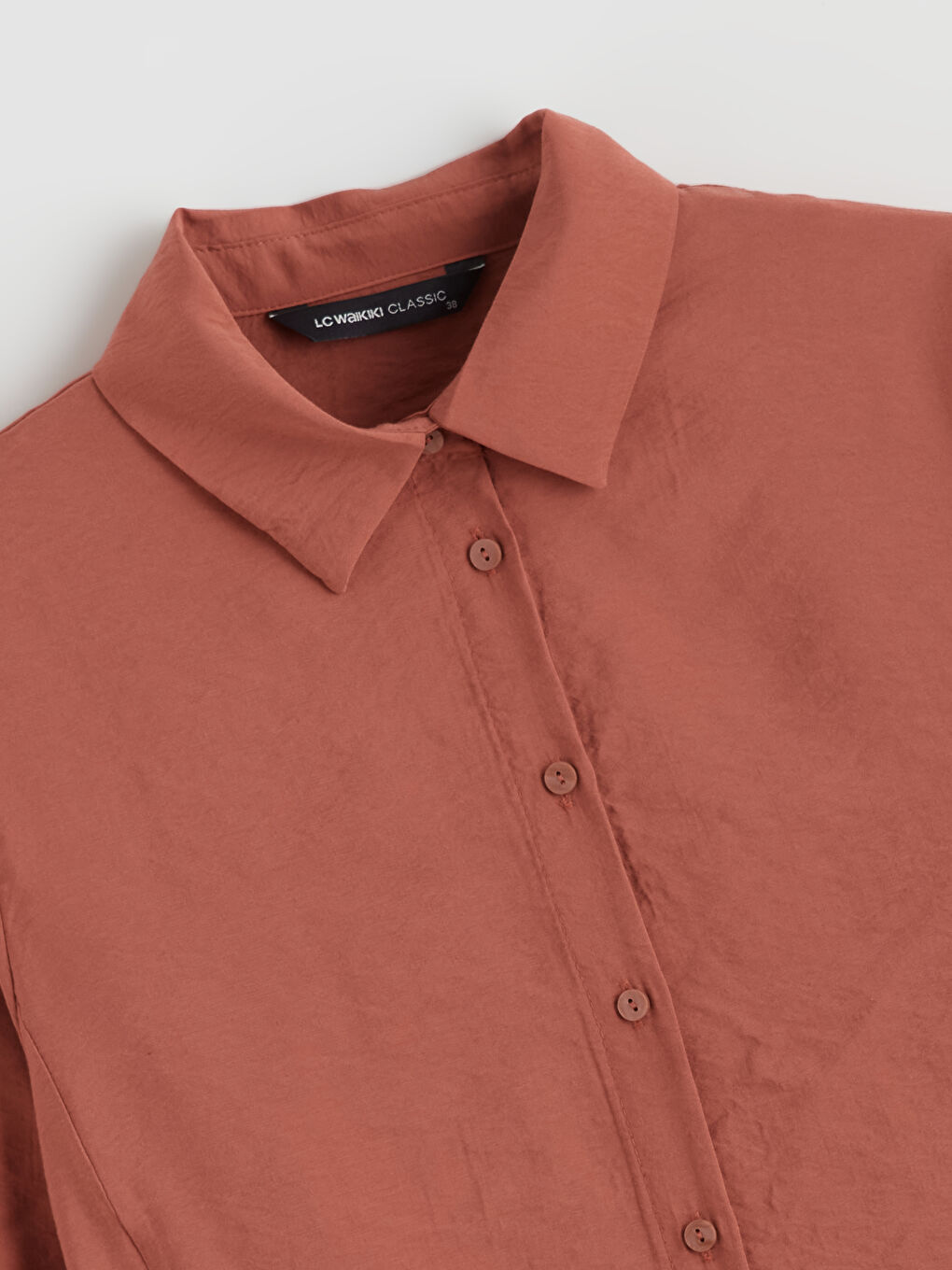 Kahverengi Kadın Gömlek Tunik-5