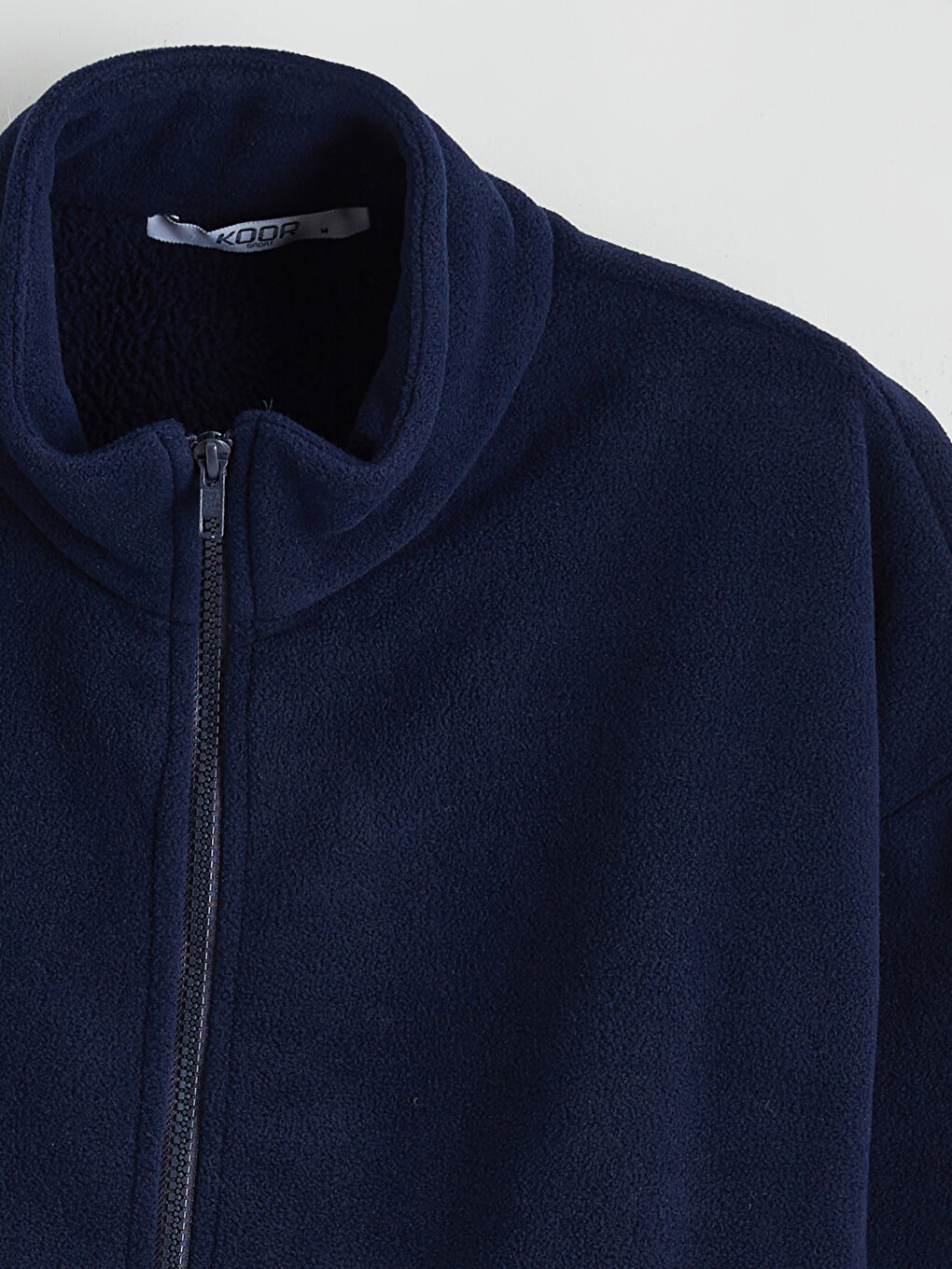 Lacivert Dik Yaka Kadın Polar Hırka-5