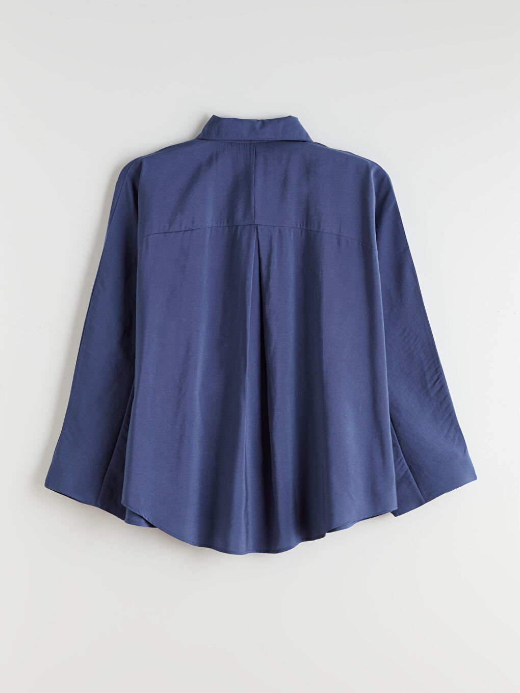 Mavi Oversize Kadın Gömlek Tunik-5