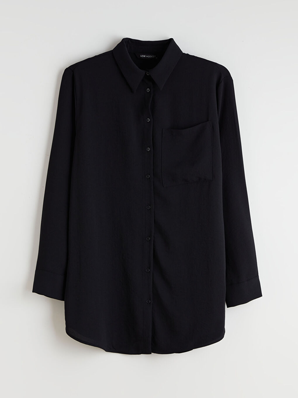 Siyah Cep Detaylı Kadın Gömlek Tunik-4