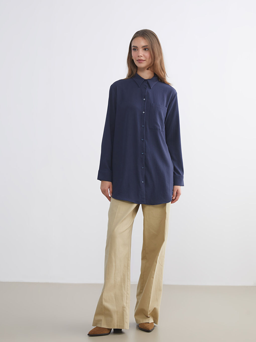 تونیکی کراسی ژنان بە وردەکاری جێب-1