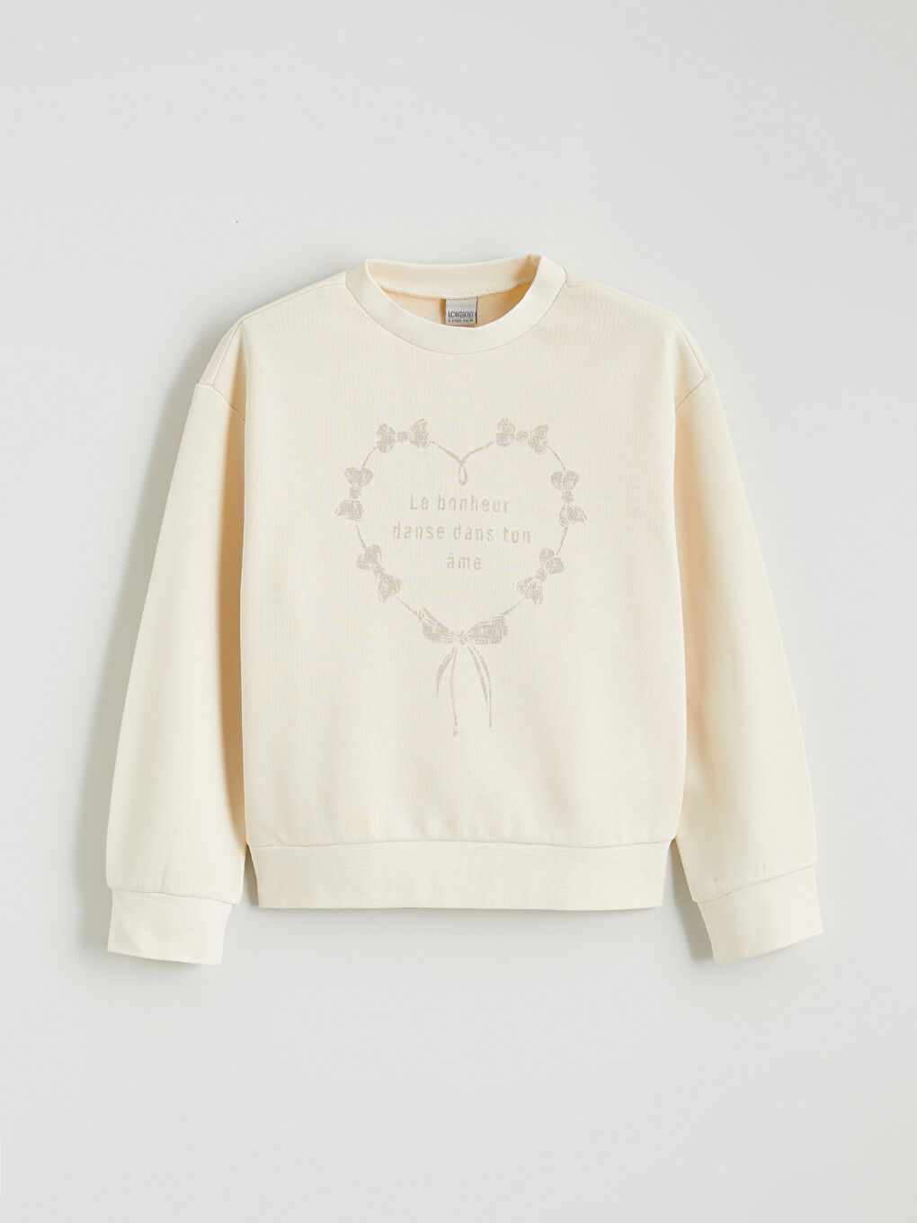 Crew Neck Girl's Thick Sweatshirt